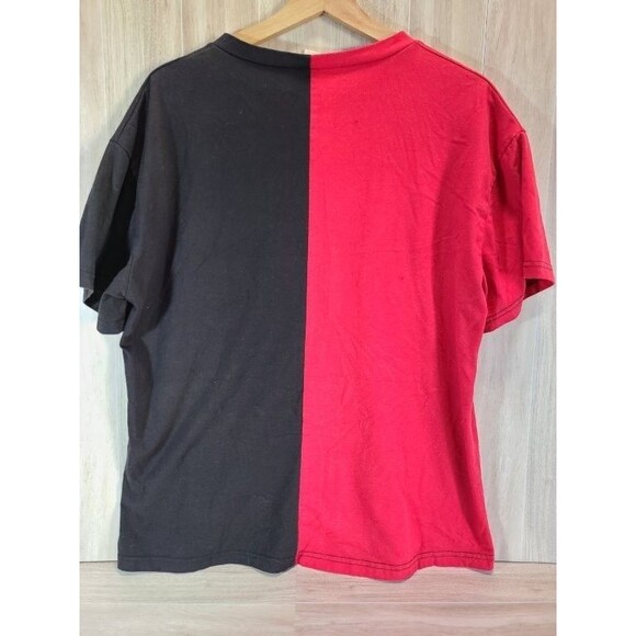 Romwe Skull Graphic Tee Black Red Split T-Shirt Size XS Punk Grunge Style - Picture 2 of 5